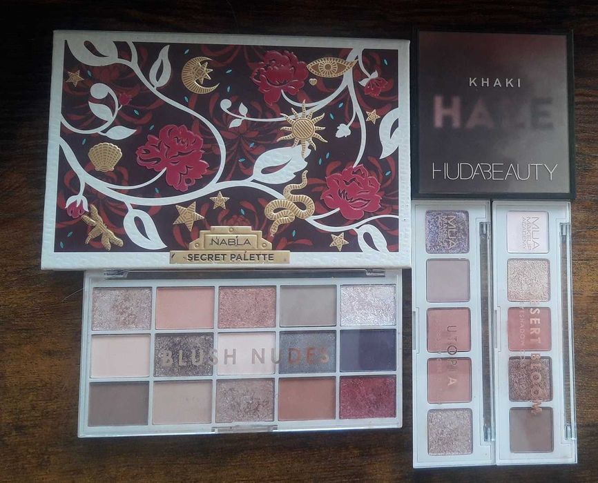 5x palety Nabla Secret, Huda Khaki Haze, MUA