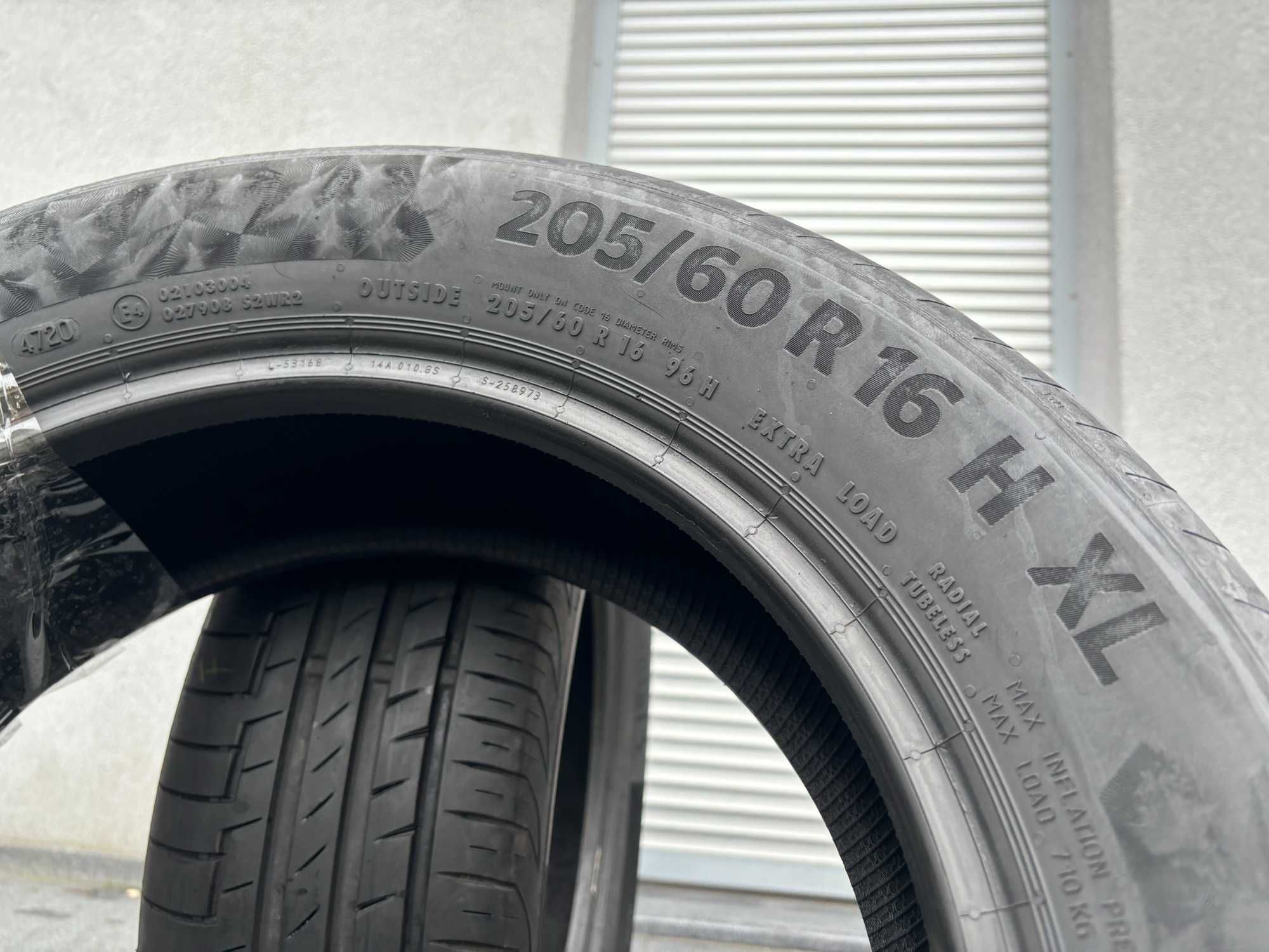 2szt letnie 205/60r16 Continental 6,2mm 2021r świetny stan! L6097 gwar