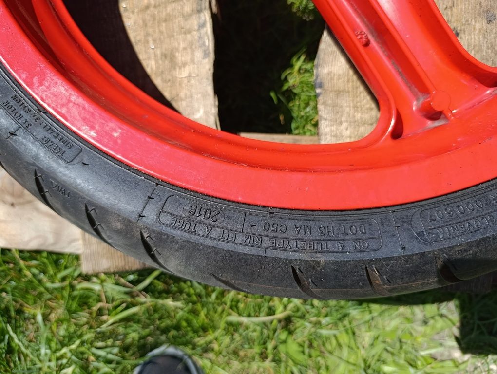 Aprilia RS 125 RS125 koło przód przednie opona felga czerwona czerwone