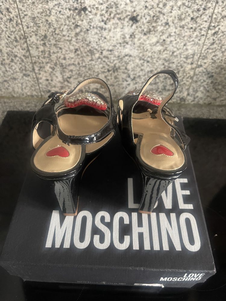 Moschino original sandálias pretas