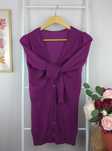 Kaszmirowy kardigan malinowy sweter wiskozowy cashmere viscose sweter