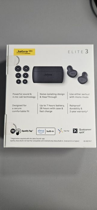 Słuchawki bezprzewodowe bluetooth Jabra Elite 3 (nowe)