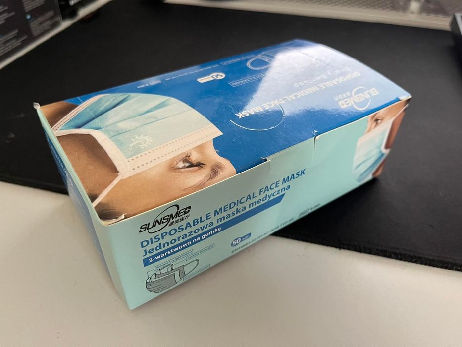 Jednorazowe Maski Medyczne 100 sztuk