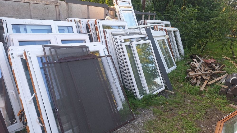 Okna PCV z demontażu, różne rozmiary