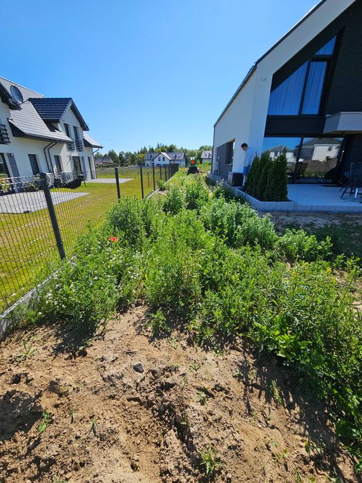 Trawniki - Glebogryzarka separacyjna - niwelacja terenu - prace ziemne