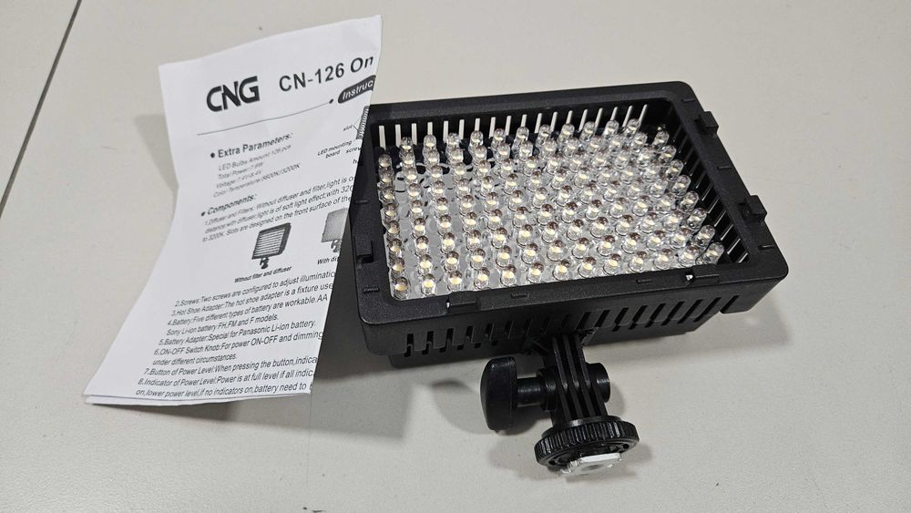 Lampa ledowa. CN-126 LED VIDEO LIGHTING