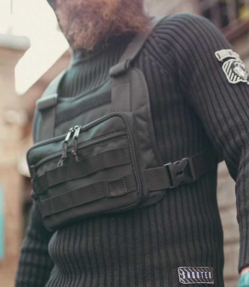 Сумка нагрудна честриг WALLBAG жилет Techwear на груди