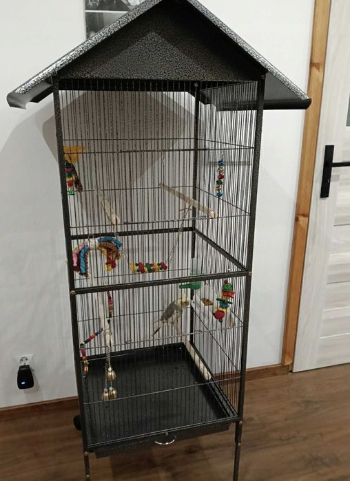 Klatka dla ptaków 160 cm – metalowa, solidna konstrukcja