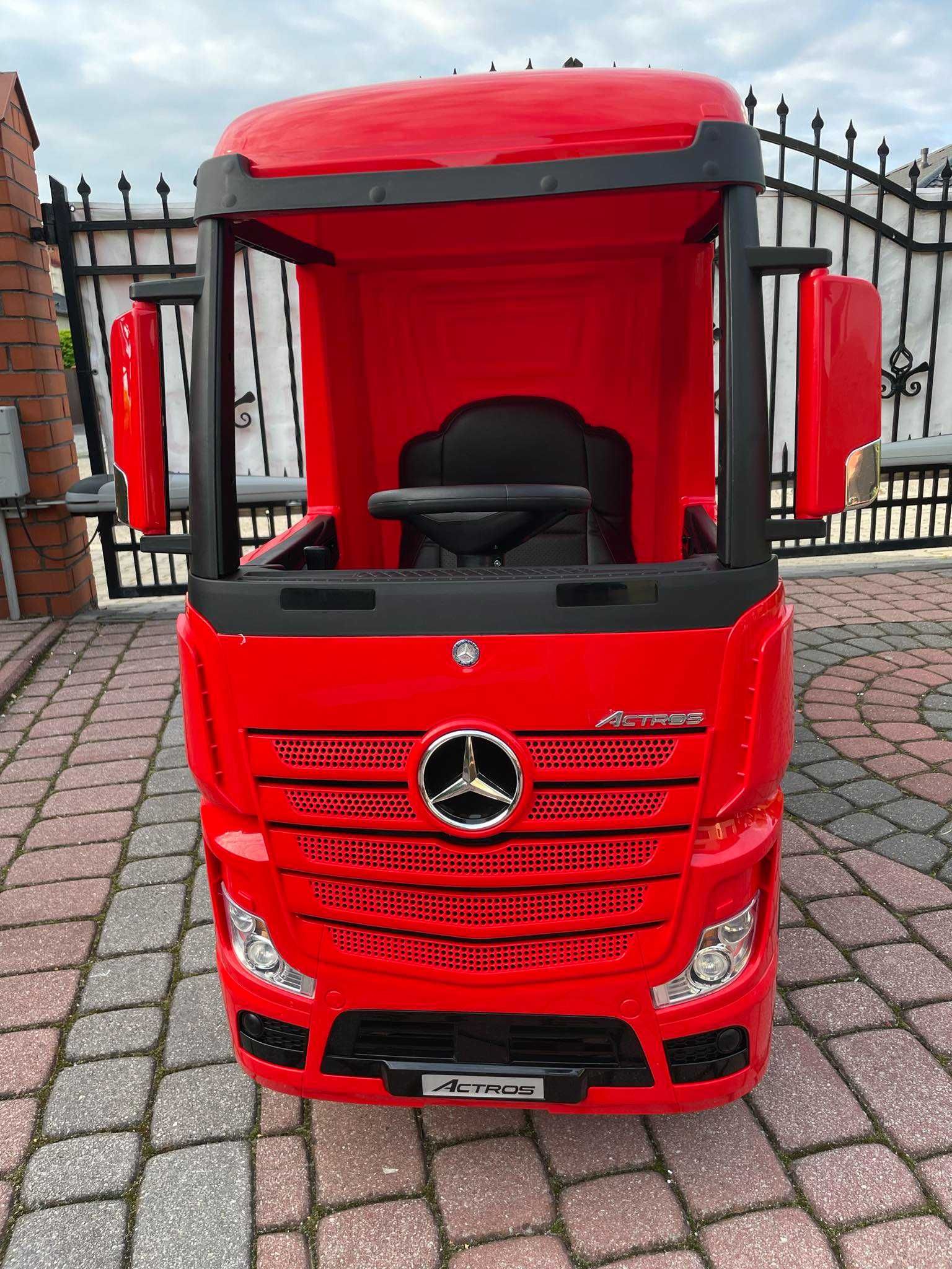 Auto na akumulator TIR Mercedes Naczepa 4x4 Samochód Ciężarówka 8 kół