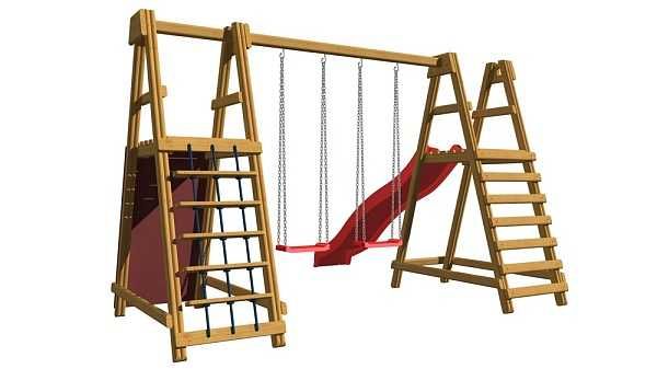 Дитячий вуличний ігровий майданчик SportBaby-5 з гіркою