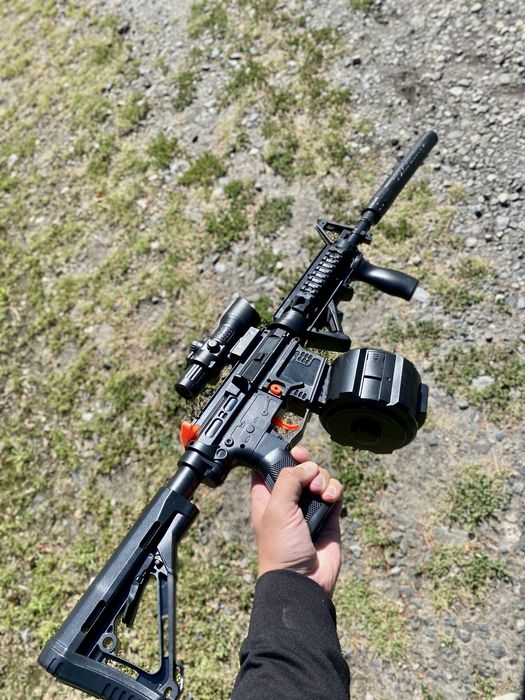 Топовий Автомат Гель Бластер M416 2 ОБОЙМИ Орбізи Орбизы/ 85см