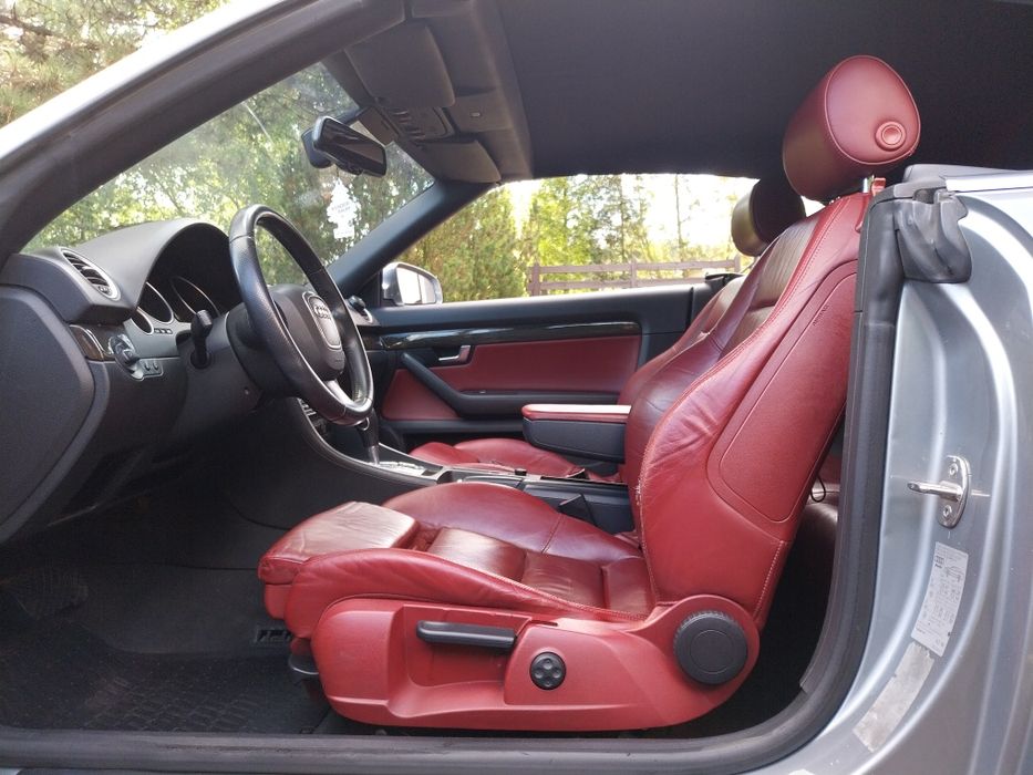 Audi A4 Cabrio 3.0 TDI Quattro/ Czerwony dach Skòry/ 19"/zamiana