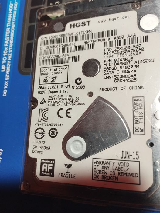 Жесткий диск для ноутбука 500 гб