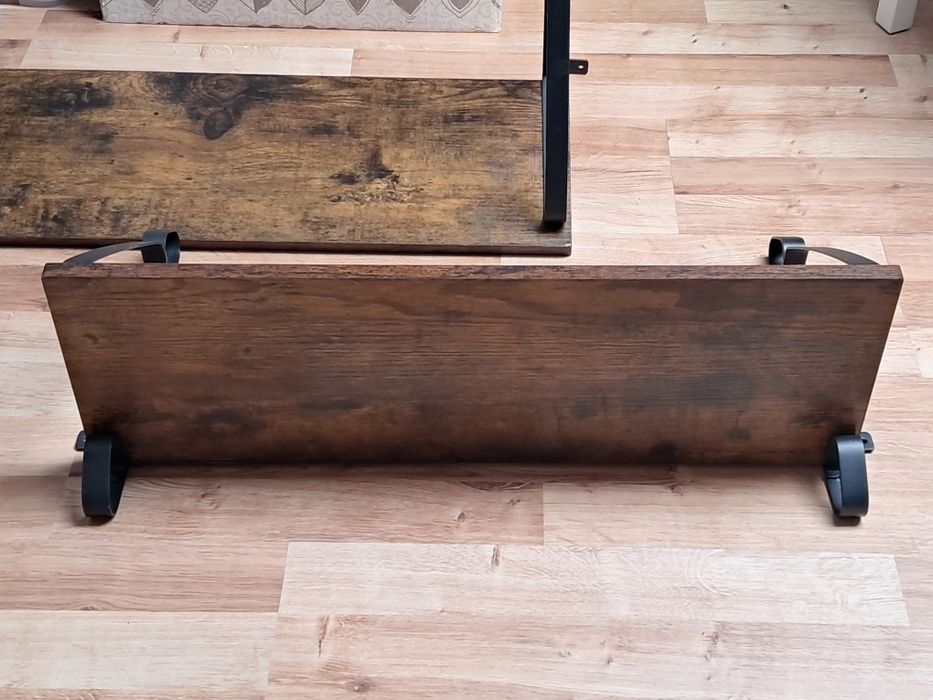 Półki drewniane zestaw 2 szt ciemnym brąz zestaw komplet jak nowe