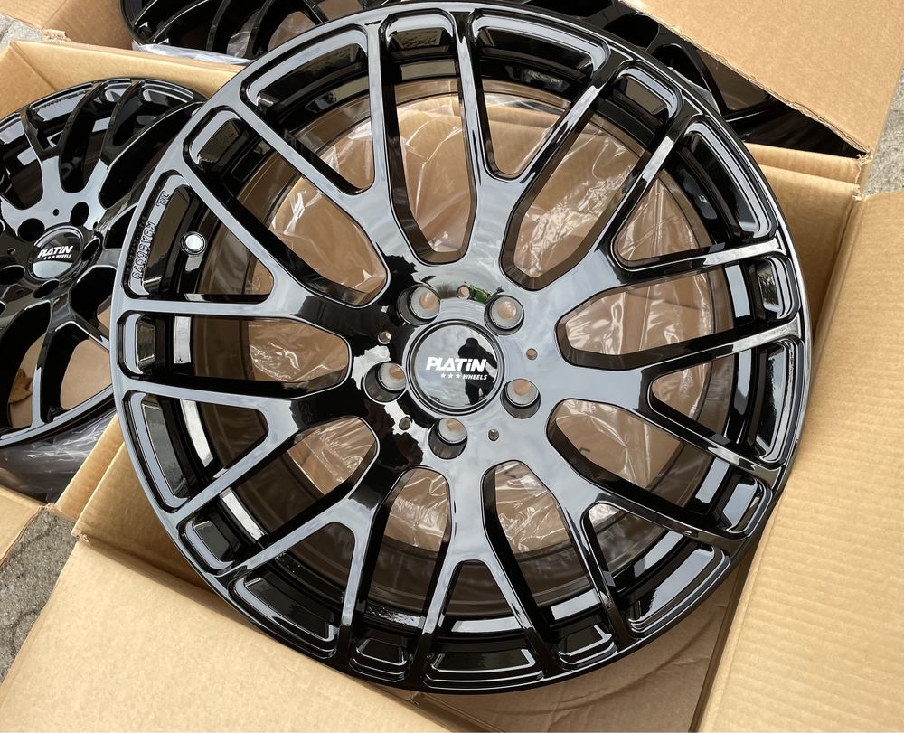 4x felgi aluminiowe CZARNE 5x112 r19 et39 8J Alufelgi Platin (Germany)
