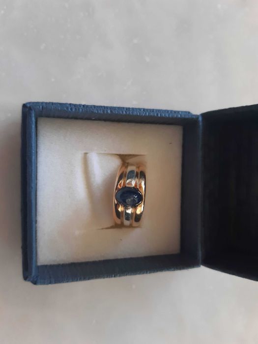 Anel ouro amarelo e branco 19,2kt , anos 1930