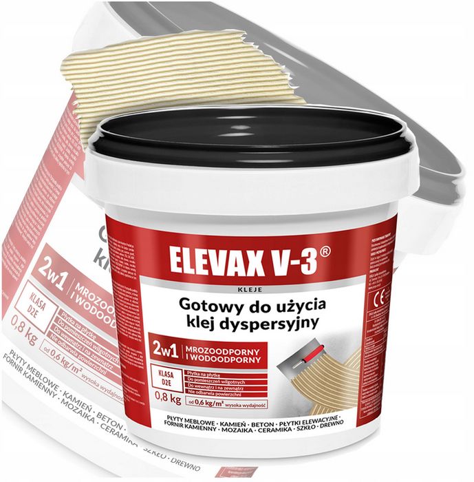 Gotowy Klej do Płytek Drewna Glazury Mrozoodporny Elastyczny 0,8kg JUR