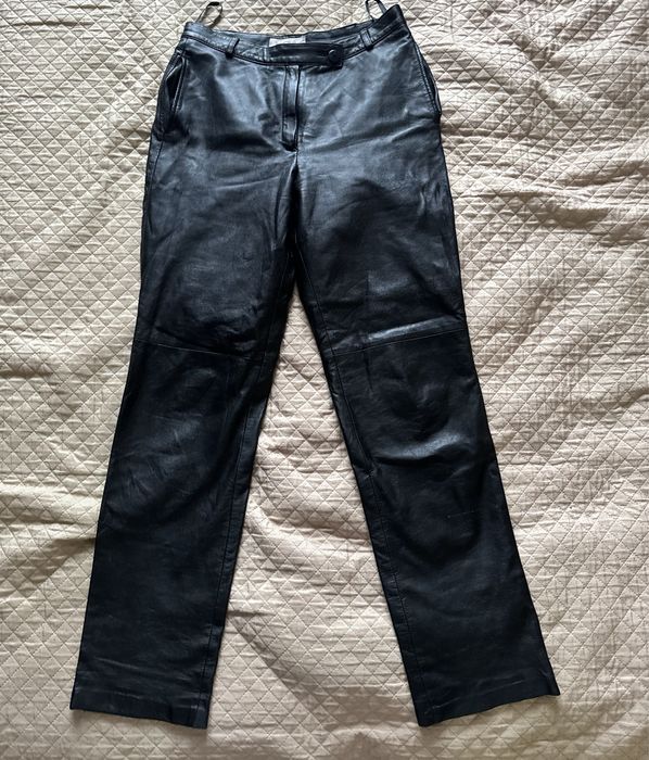 Кожаные штаны женские шкіряні брюки