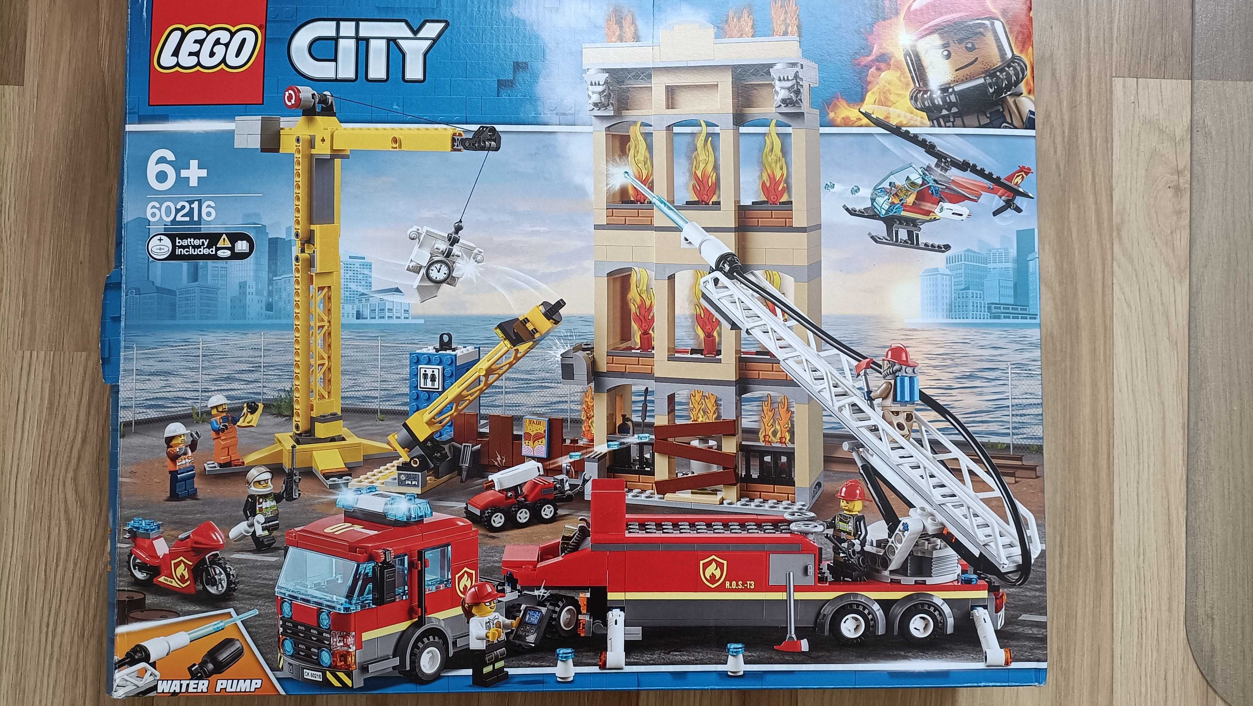 LEGO 60216 Straż pożarna w śródmieściu jak nowe Pudełko + Instrukcje