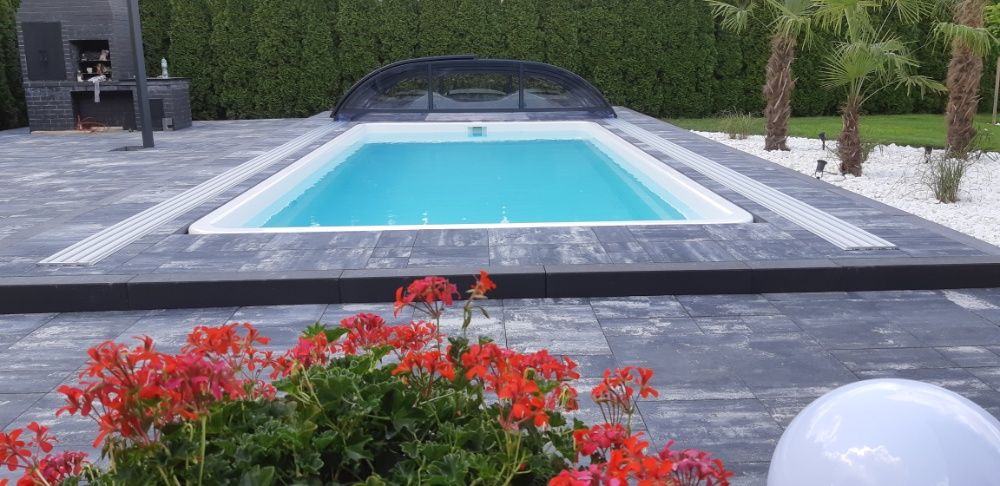 BASEN Ogrodowy HERKULES 8.5x3.7x1.55 Montaż Kompleksowy z materiałami
