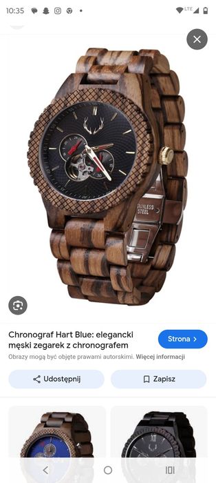 Tylko dziś ! Zegarek drewniany