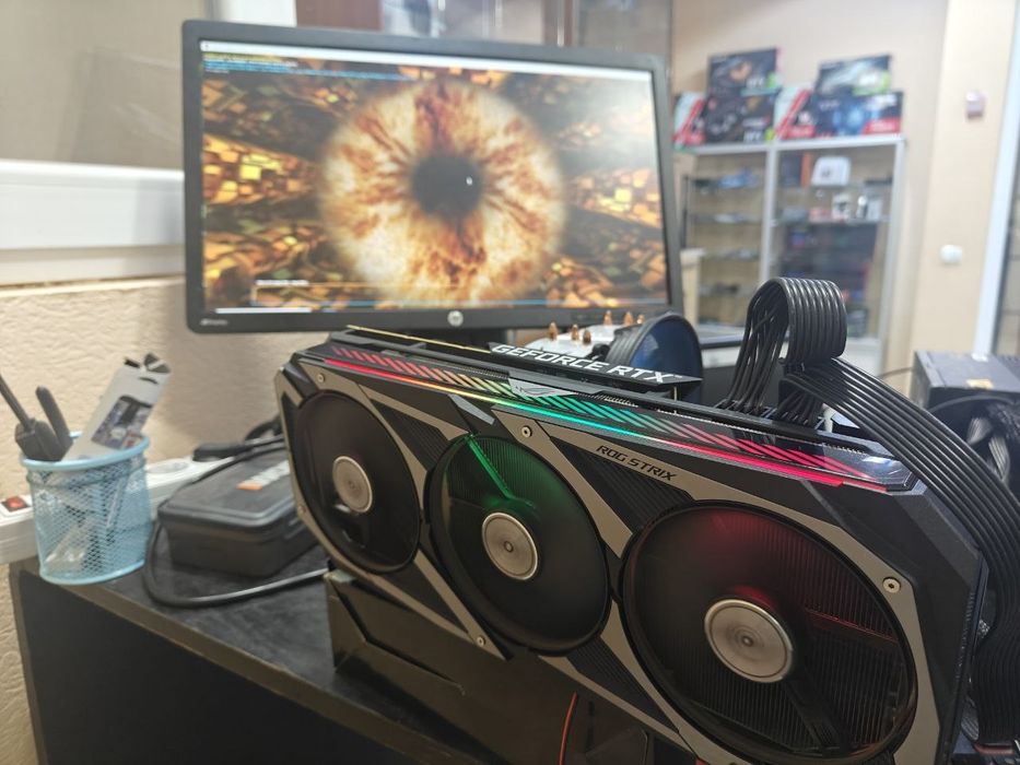 Видеокарта Asus Rog Strix Rtx 3060 ti с памятью Samsung