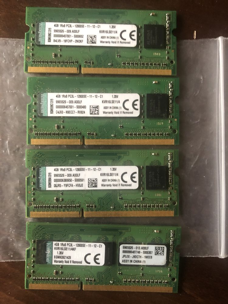 СЕРВЕРНА Samsung, Kingston 4-8Gb 1Rx8 PC3L-12800SE DDR 3  оперативка