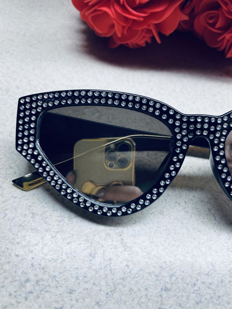 Okulary przeciwsłoneczne diamenty vintage