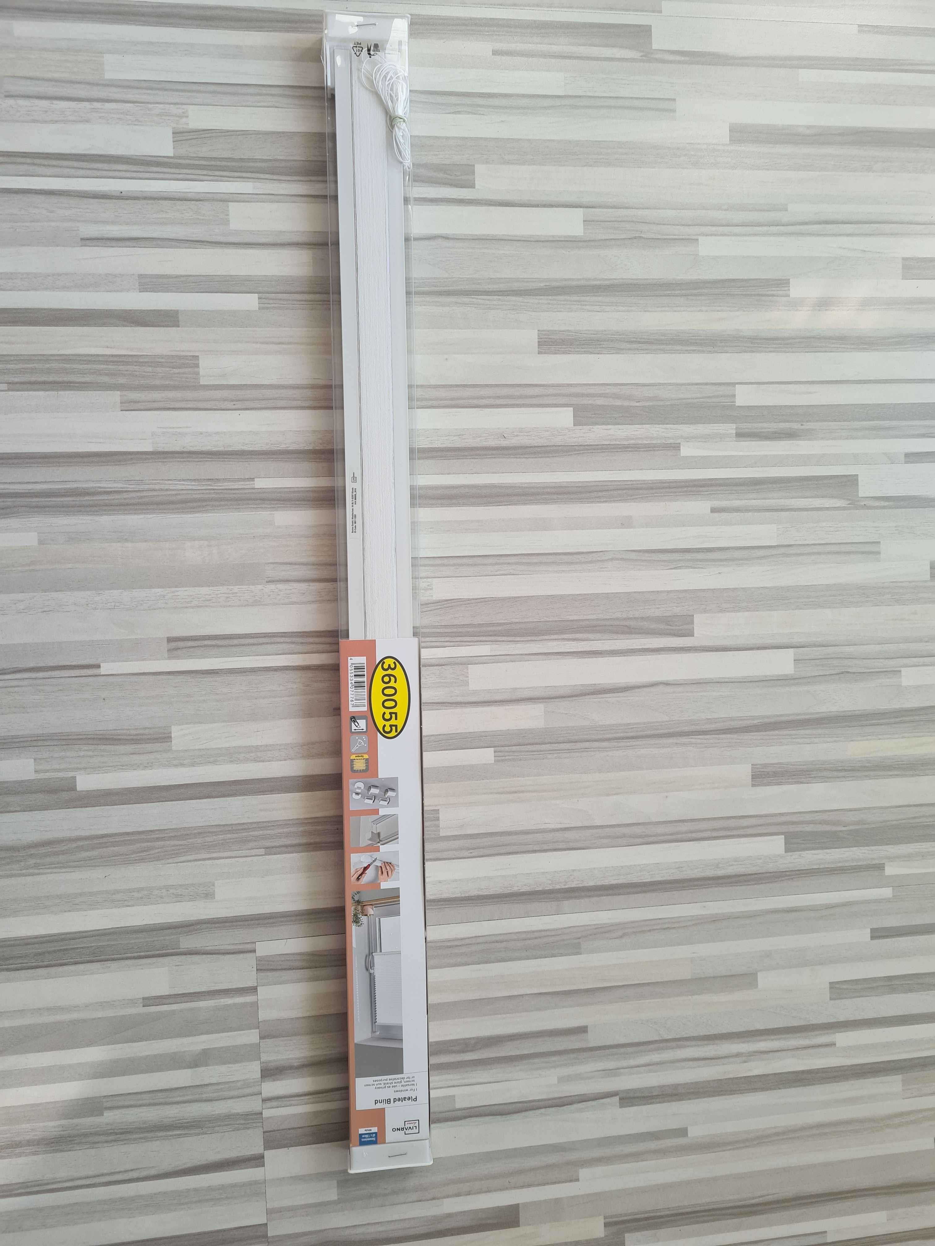 Roleta plisa biała wymiary 60 x 130 cm
