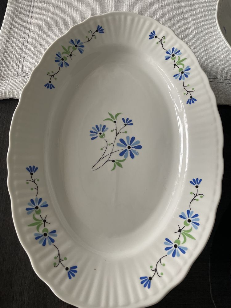 2 półmiski i miska biała porcelana Włocławek