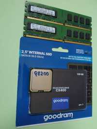 Комплект s775 Intel Q82004ядра/ssd 120Gb новий/Samsung Dimm 4Gb ddr2