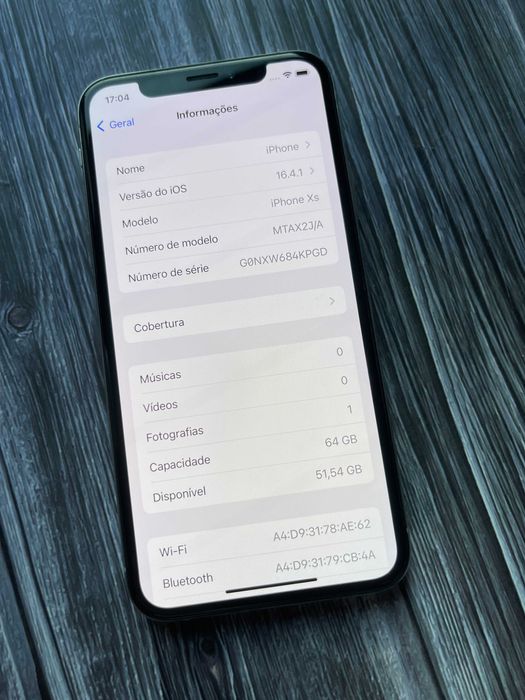 iPhone XS 64GB Branco Desbloqueado Como Novo