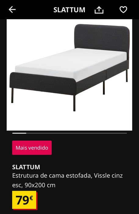 Cama + colchão solteiro ikea