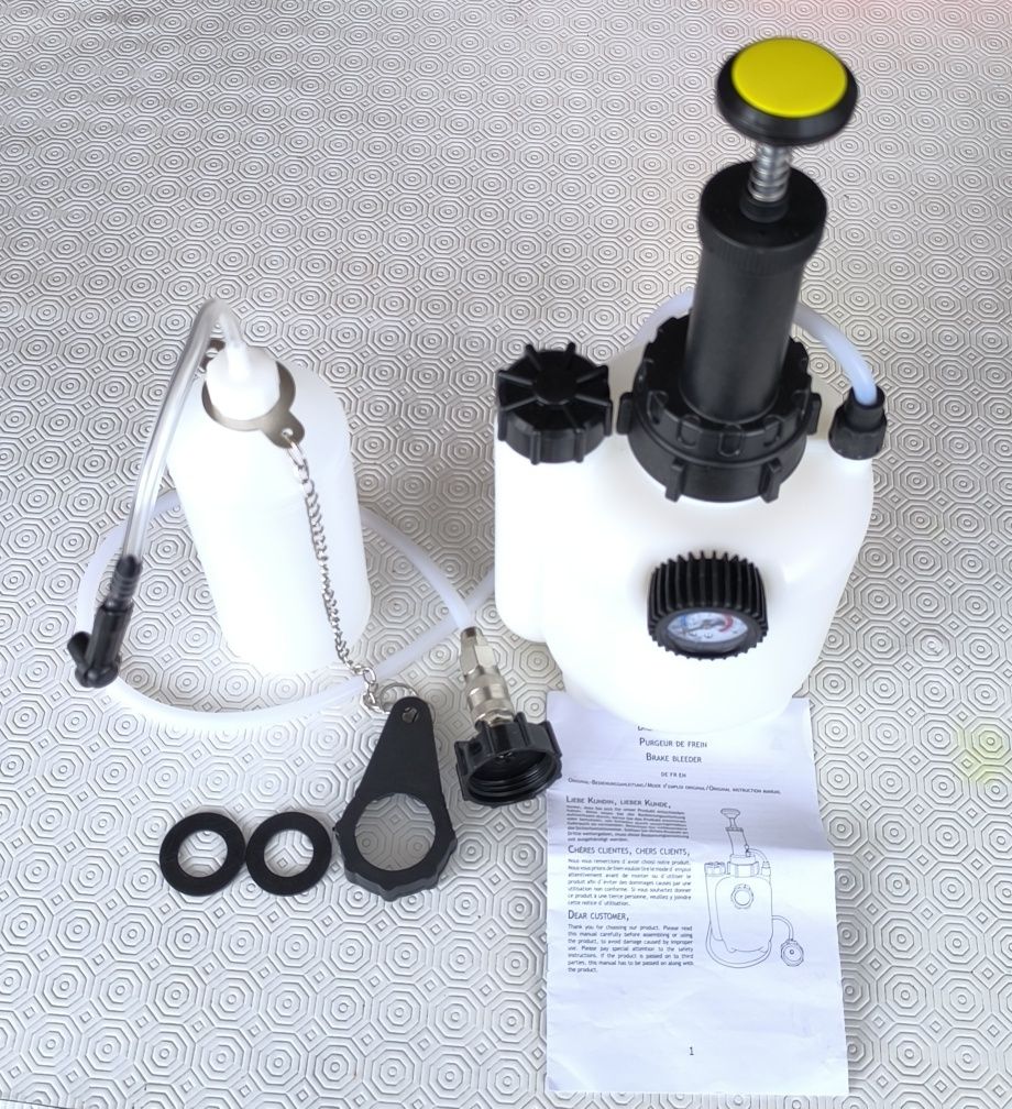 Sangrador de travões 3 L branco e preto