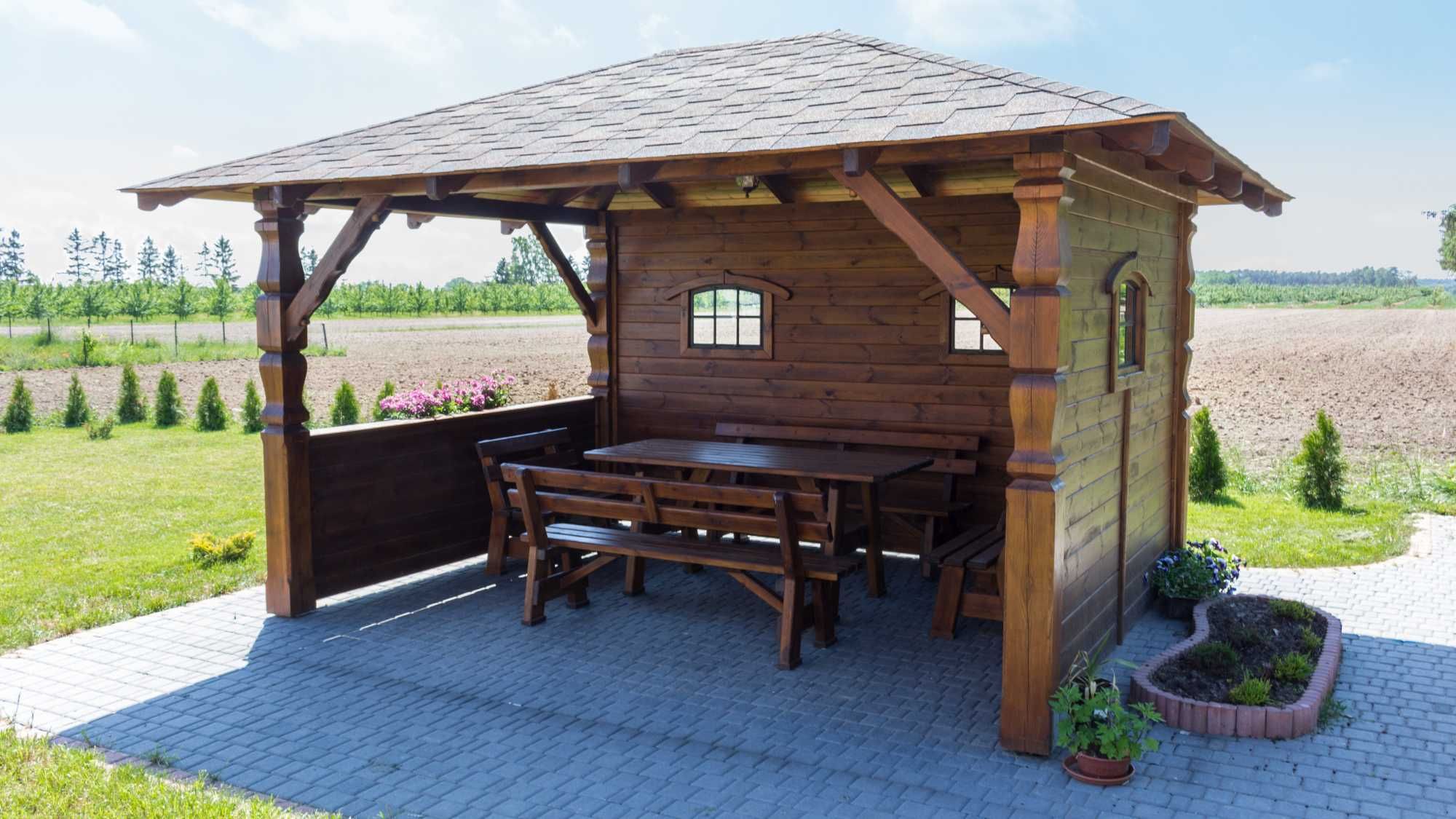 Altana prostokątna 4 x 3 m / Drewno KVH / Montaż w cenie