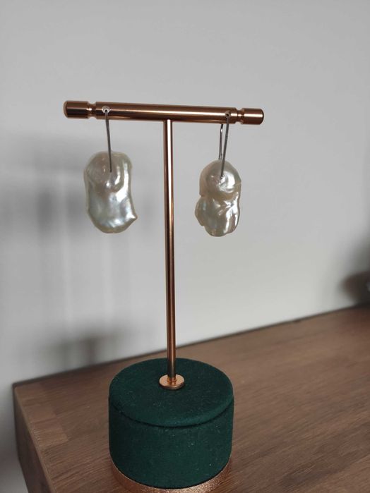 Srebrny kolczyki z pereł naturalnych