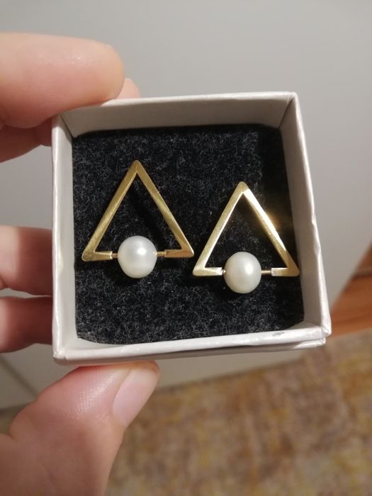 Brincos Dourados Aço Inoxidável - Stone by Stone