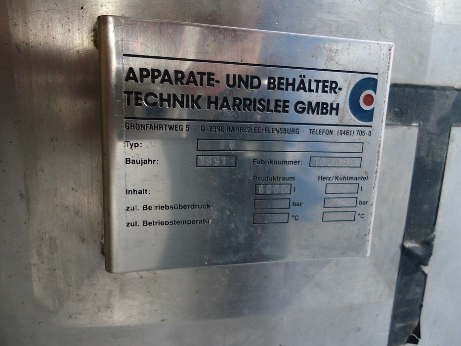 Zbiornik silos  nierdzewny 6000L z mieszadłem dno stożek ścianka 2,7mm