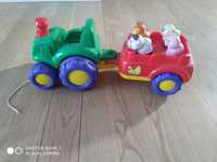 Zabawka traktor z przyczepką z efektami dźwiękowymi dla dzieci