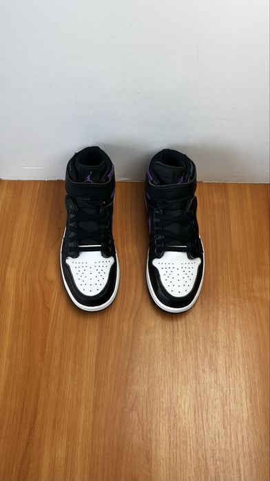 Кроссовки Air Jordan 1 Hi Flyease размер 42.5 оригинал кожаные чёрные