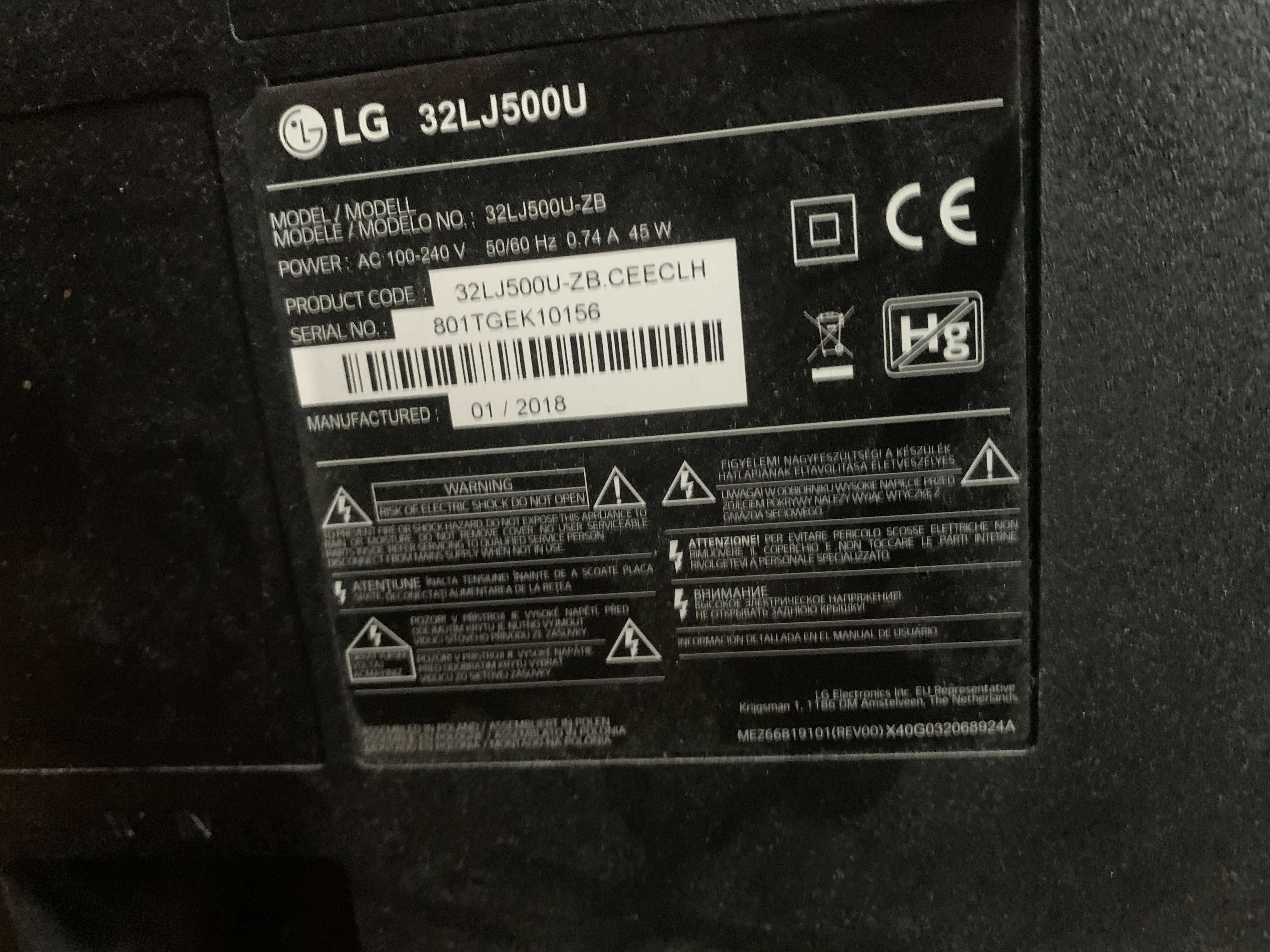 telewizor LG model 32LJ500U