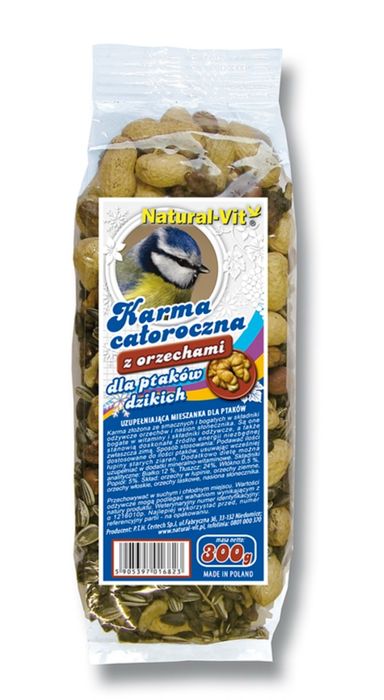 Karma dla dzikich ptaków z orzechami 0,3kg