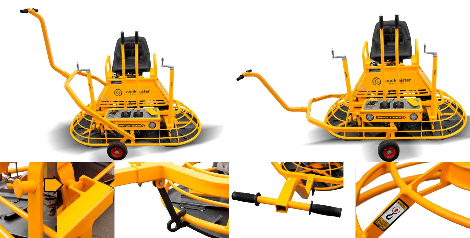 Zacieraczka samojezdna dwutalerzowa do betonu GoodMajster Machinery