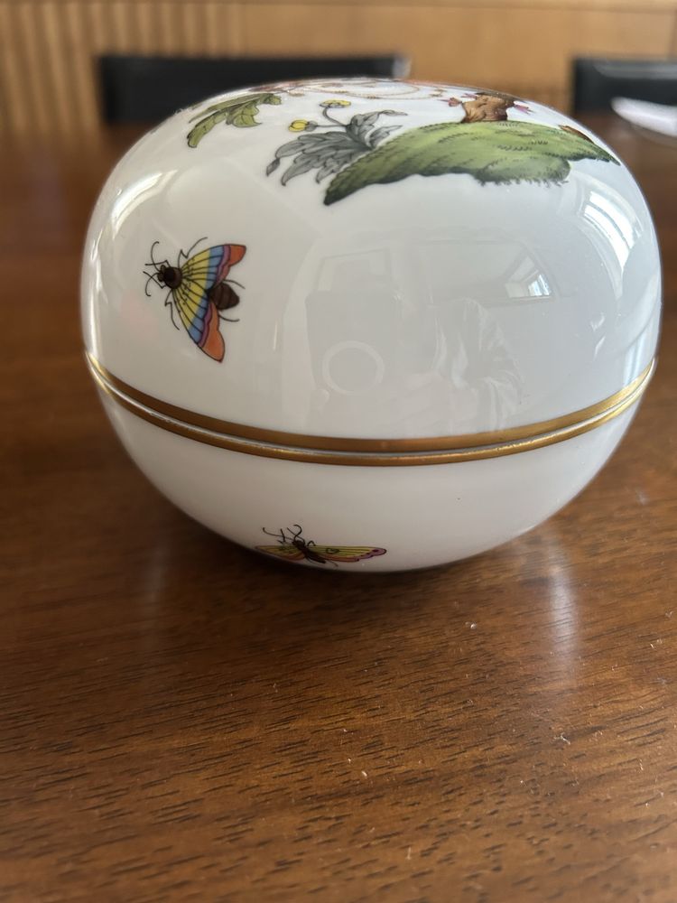 Caixa porcelana Herend Rothschild birds