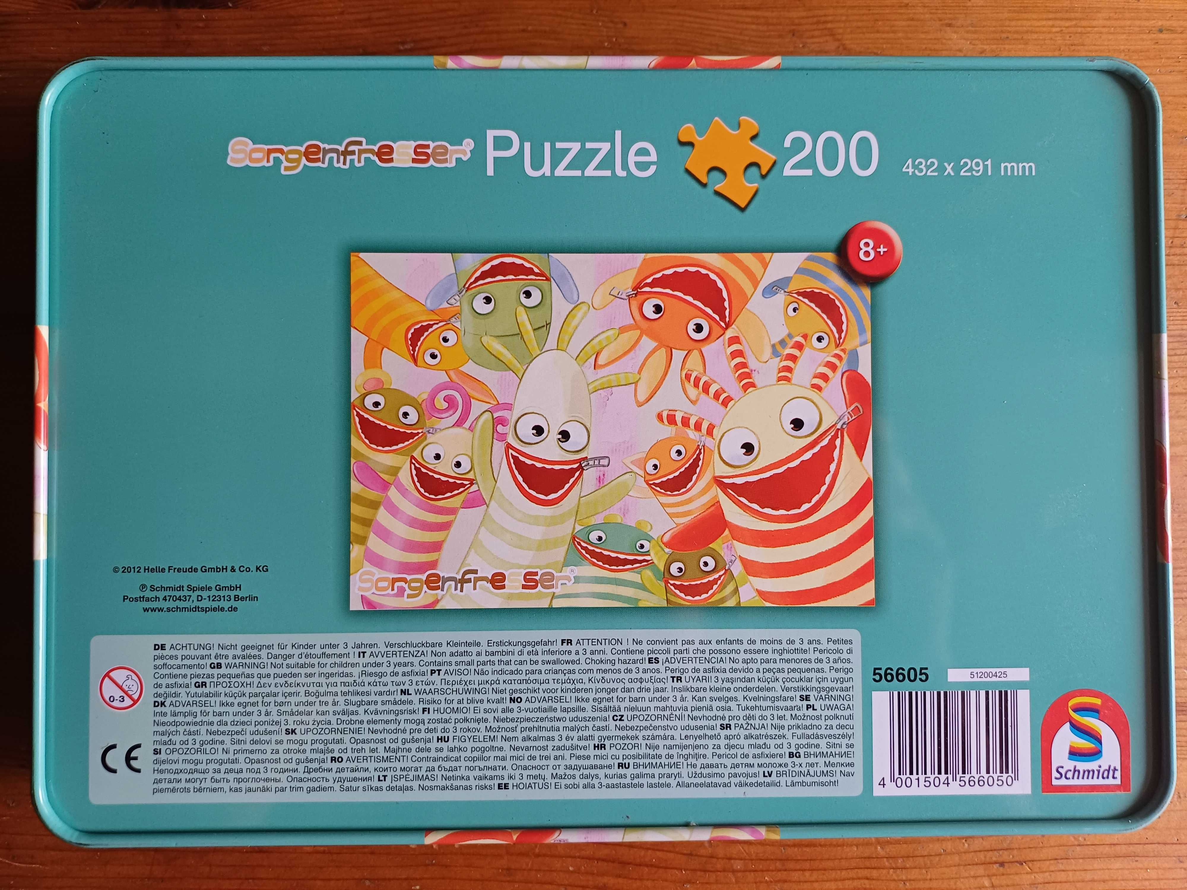 Puzzle 200 elementów w metalowej puszce