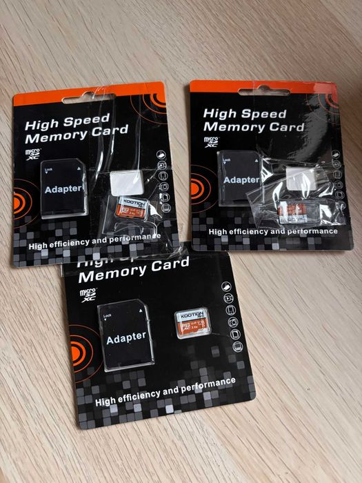 Karty pamięci 128 GB 3 sztuki Micro SD
