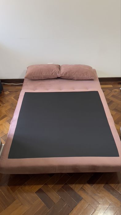 Sofá cama rosa queimado - Sklum