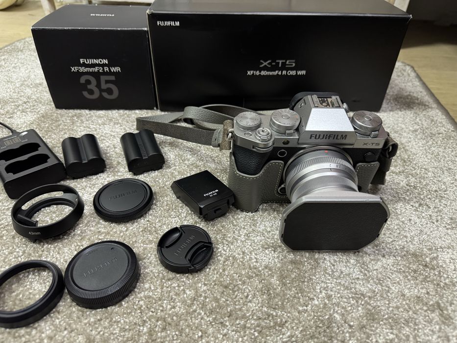 Aparat bezlusterkowy FUJIFILM X-T5 Srebrny + XF 35mm f/2.0R LM WR