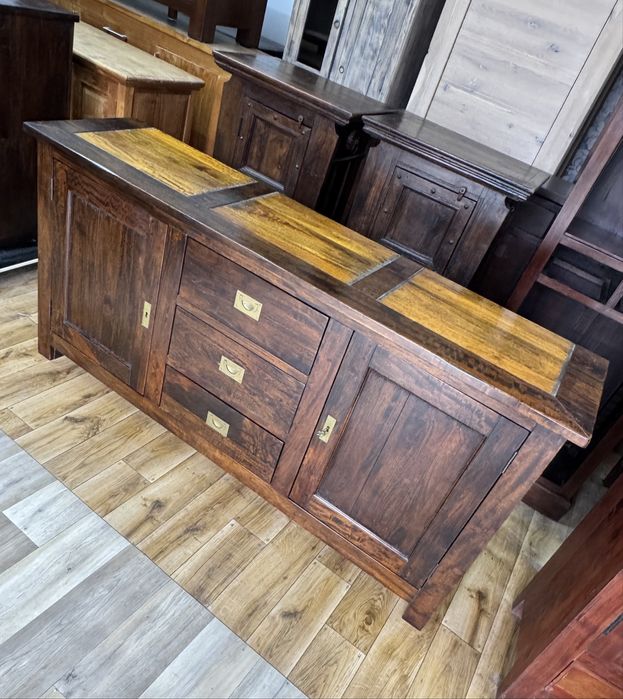 Komoda z drewna, kolonialna, vintage, rustykalna, wyjatkowy blat