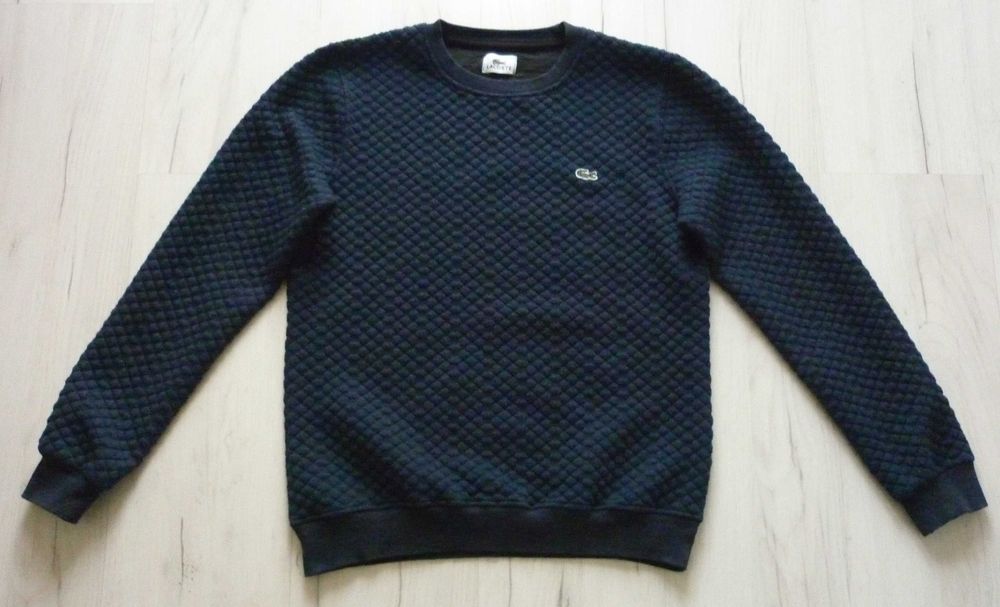 Piękna damska bluza pikowana LACOSTE rozm. L granatowa wysyłka gratis